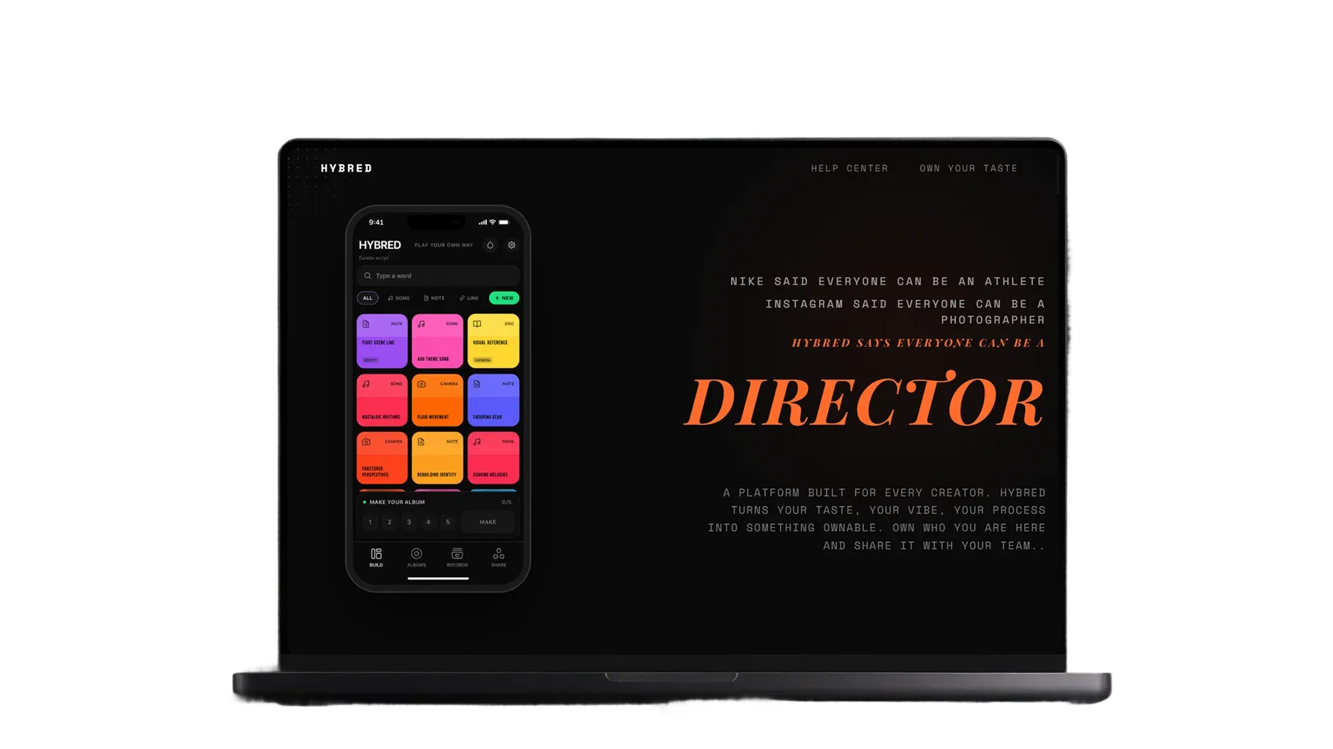 HYBRED: A Digital Platform for Creating, Organizing, and Owning Personal Content
